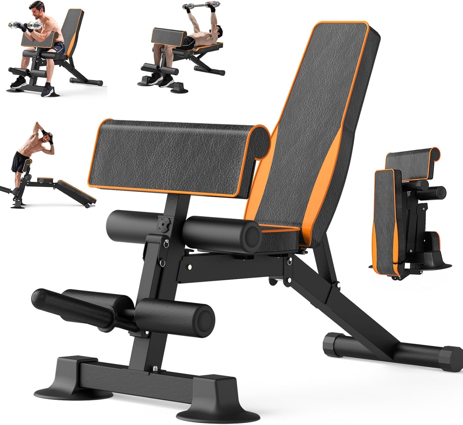 Home Gym Leg Extension Machine - Adjustable Weight Bench Multi-function for Home
