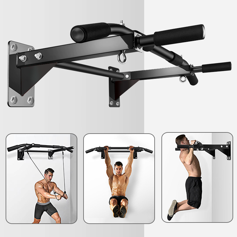 Home Gym Organization - Wall-Mounted Pull-Up Bar-Drill Installation, Home Gym