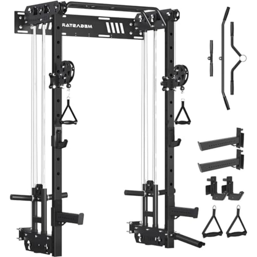 Home Gym Wall Mounted - Power Cage Squat Rack Home Gym