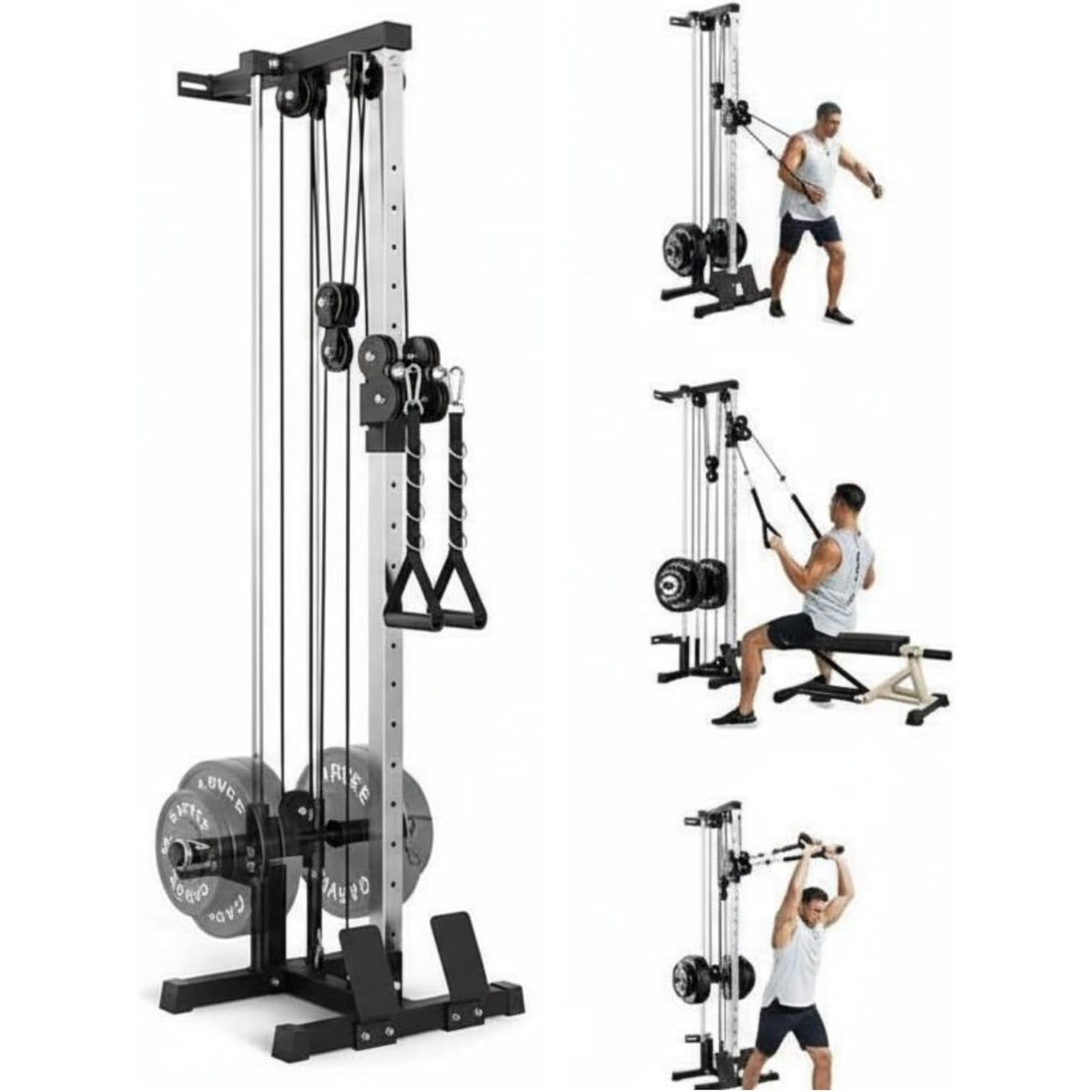 Home Gym Organization - Wall Mount Cable Station Dual Pulley