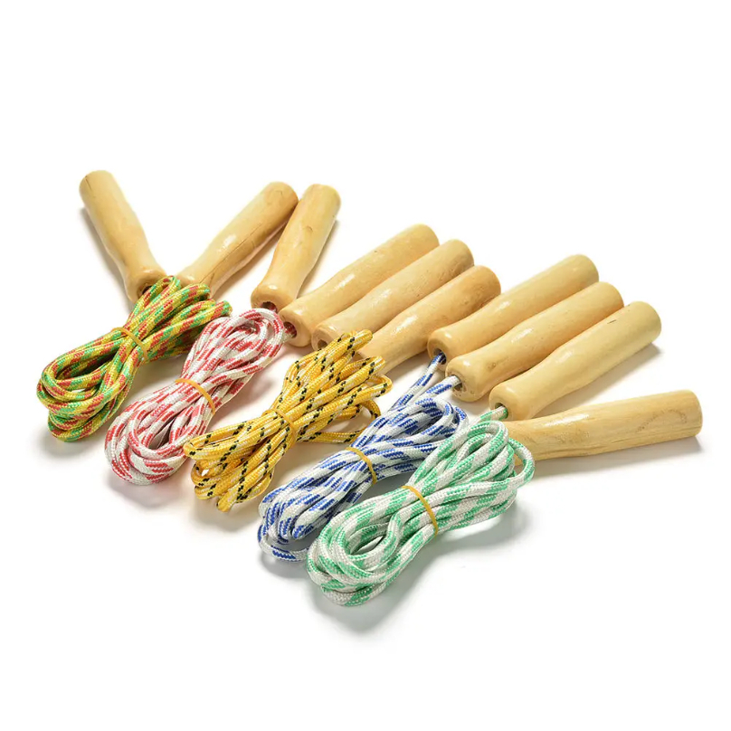 Speed Parachute Sprint - Sports Skipping Rope Wood Grip Handle