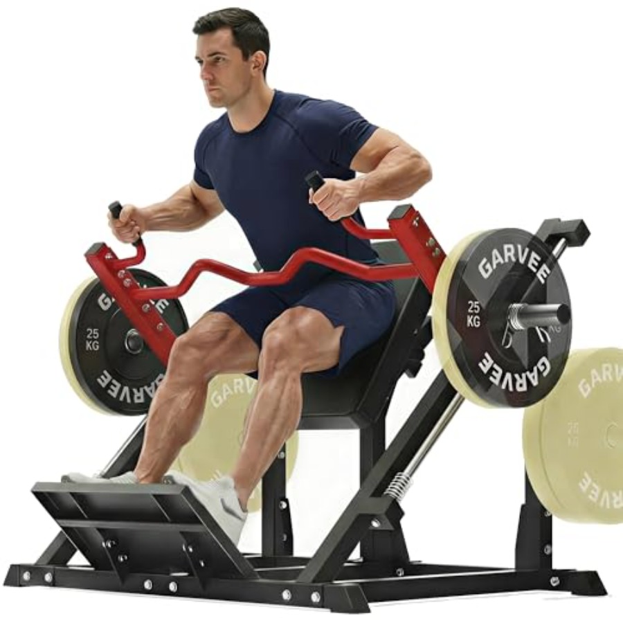 Home Gym Upper Body Workout - Plate-Loaded Smith Row Machine for Home