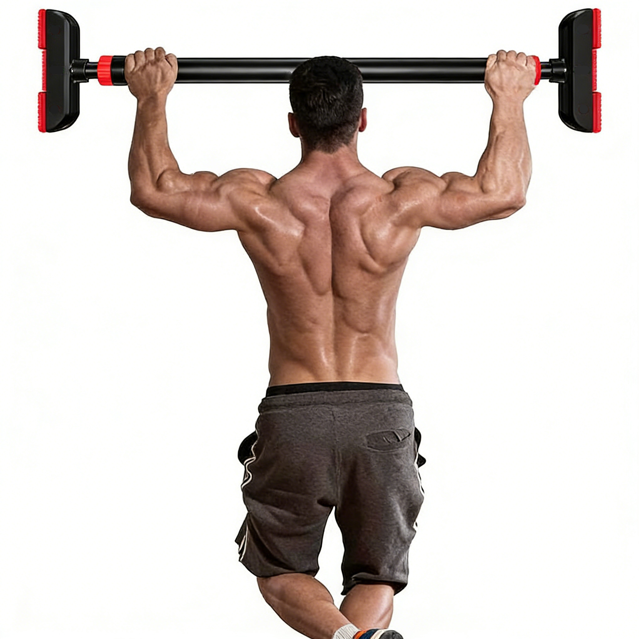 Home Gym Upper Body Workout - Screw- Strength Training Pull up Bar