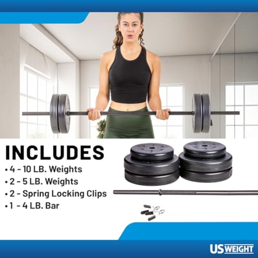 Barbell Set for home gym worko - Home Gym Essentials avaliação e preço