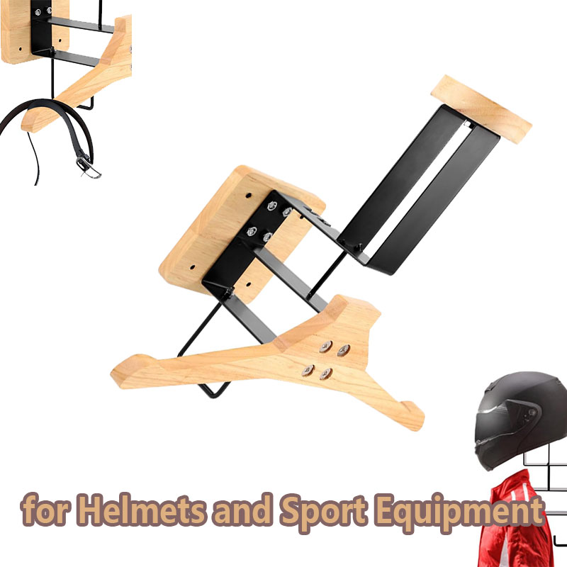 Wood Motorcycle Helmet Holder  - Home Gym Organization avaliação e preço