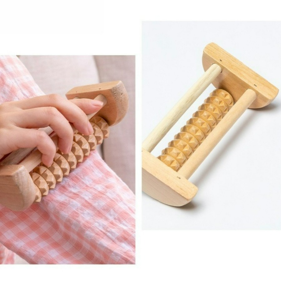 2Pcs Wooden Massage Roller Set - Home Gym Essentials avaliação e preço