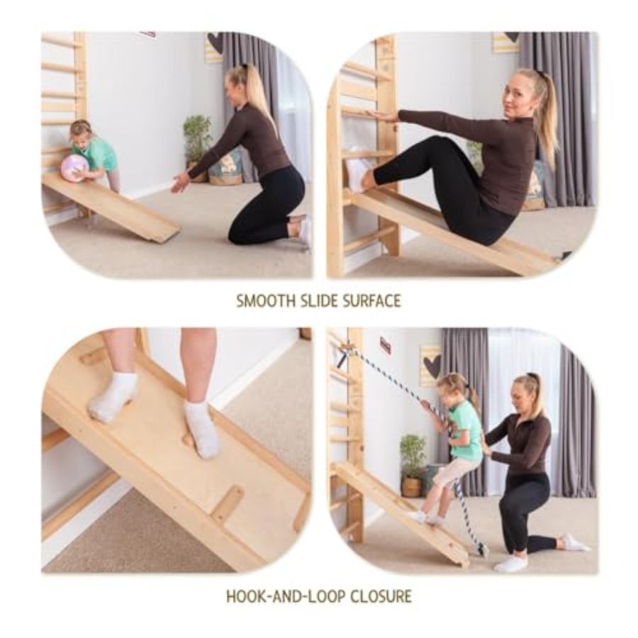 Swedish Ladder Wall Bars for h - Gymnastic Rings Wooden avaliação e preço