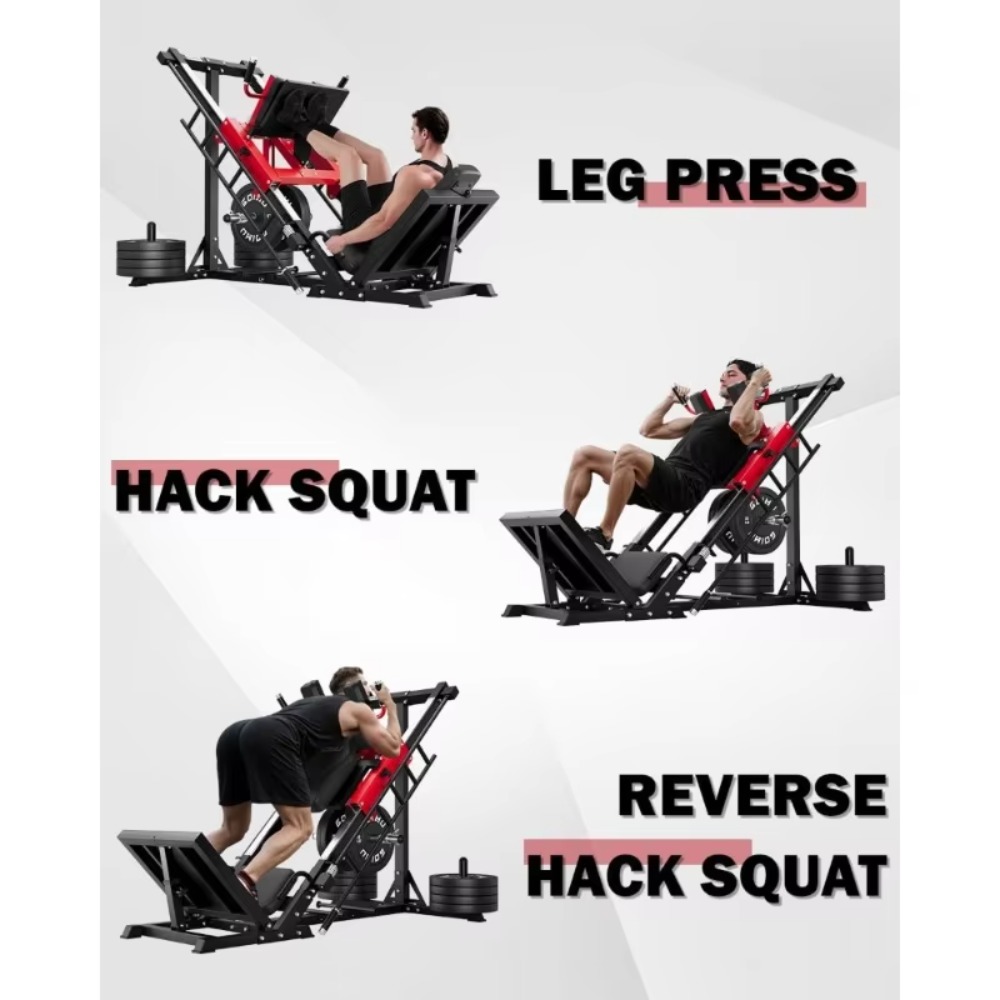 3-in-1 Leg Press Hack Squat Ma - Home Gym Quad Machine avaliação e preço