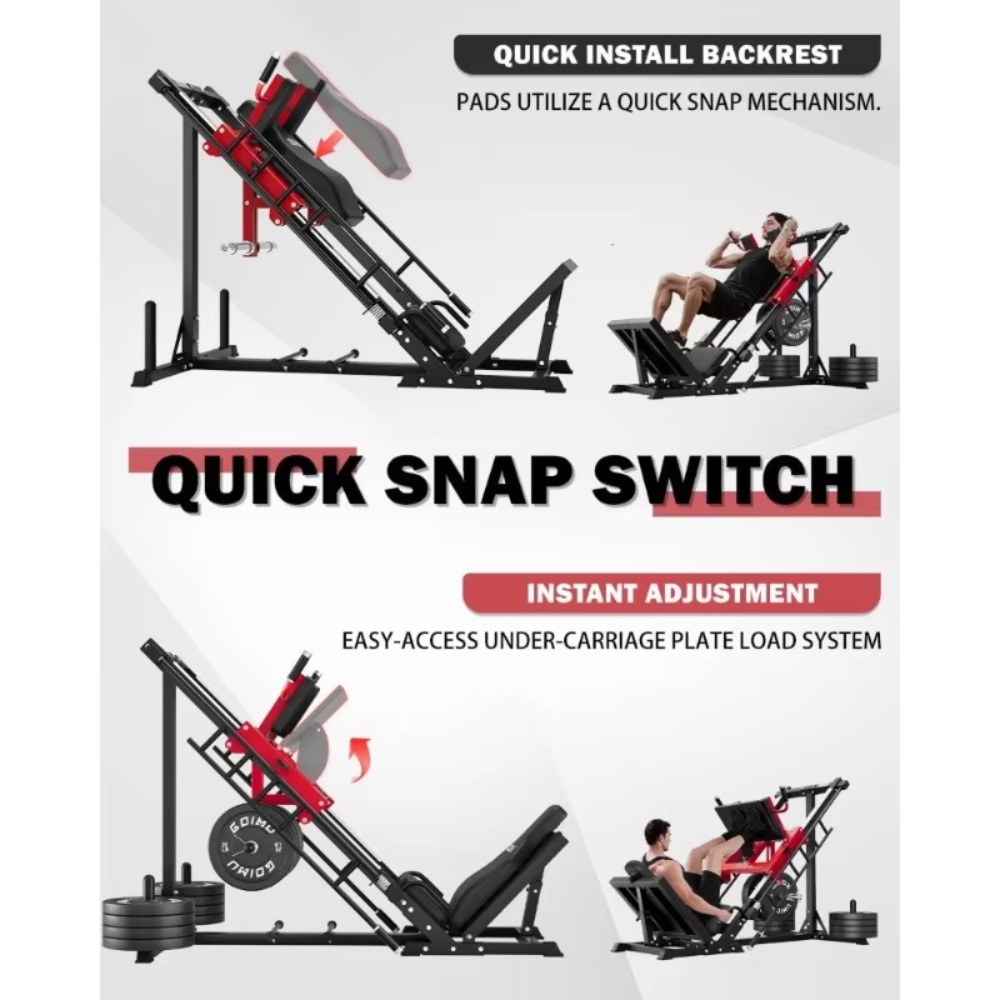 3-in-1 Leg Press Hack Squat Ma - Home Gym Quad Machine avaliação e preço