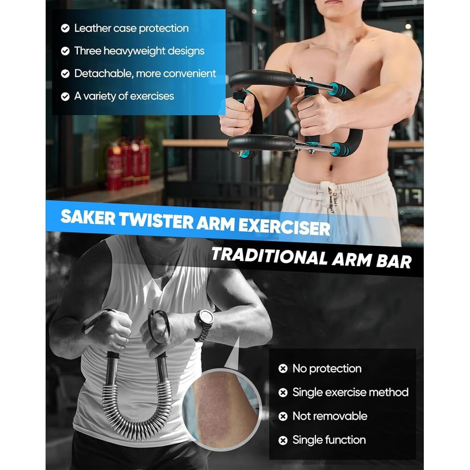 3-Position Twister Arm Trainer - Home Gym Upper Body Workout avaliação e preço