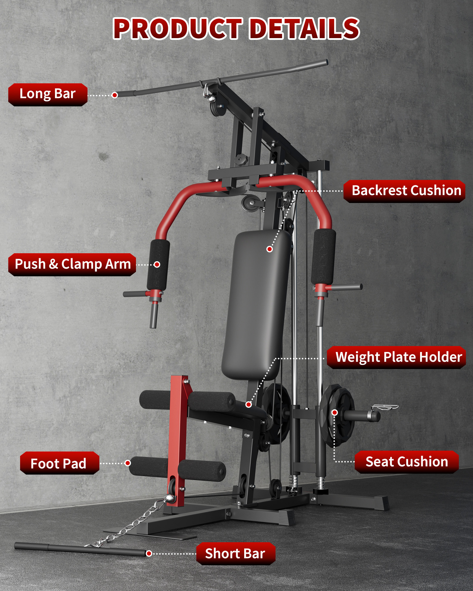 5-In-1 Multifunctional Home Gy - Home Gym Leg Extension Machine avaliação e preço