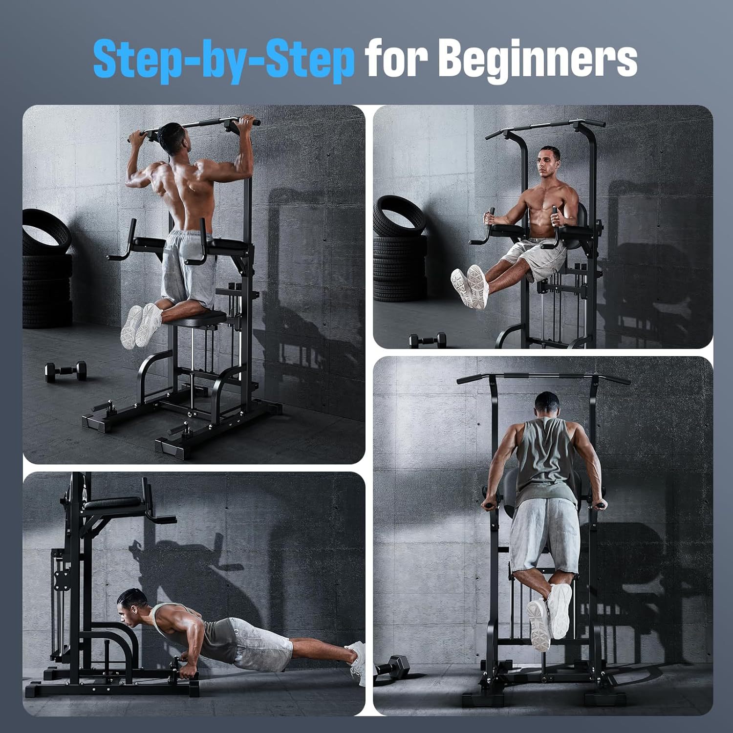Power Tower Pull-Up Dip Statio - Home Gym Organization avaliação e preço
