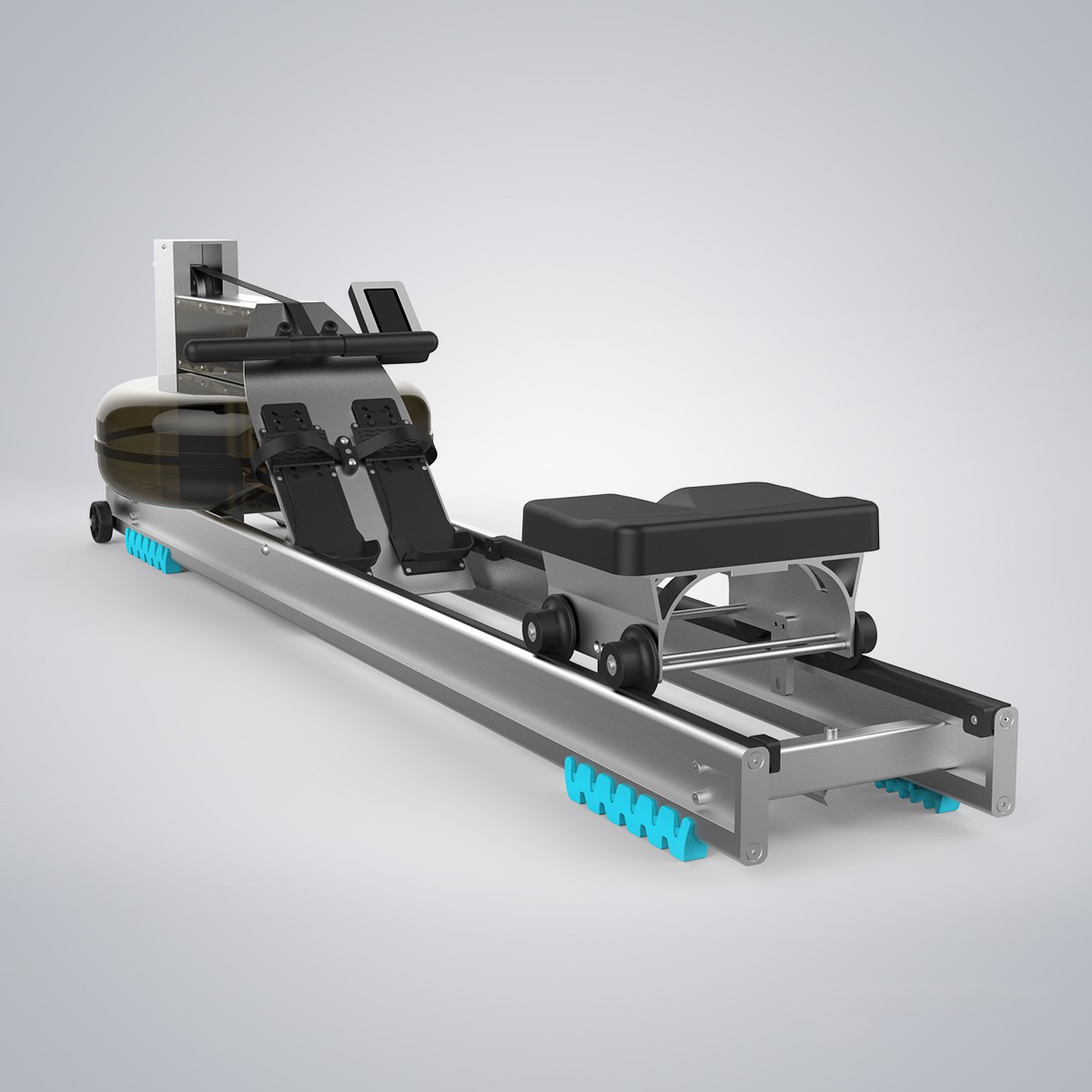 Water Rowing Machine Ergometer - Home Gym Upper Body Workout avaliação e preço