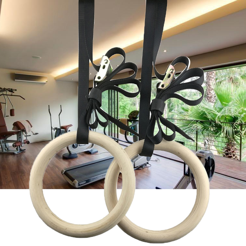 Fitness Gymnastic Rings with A - Gymnastic Rings Wooden avaliação e preço
