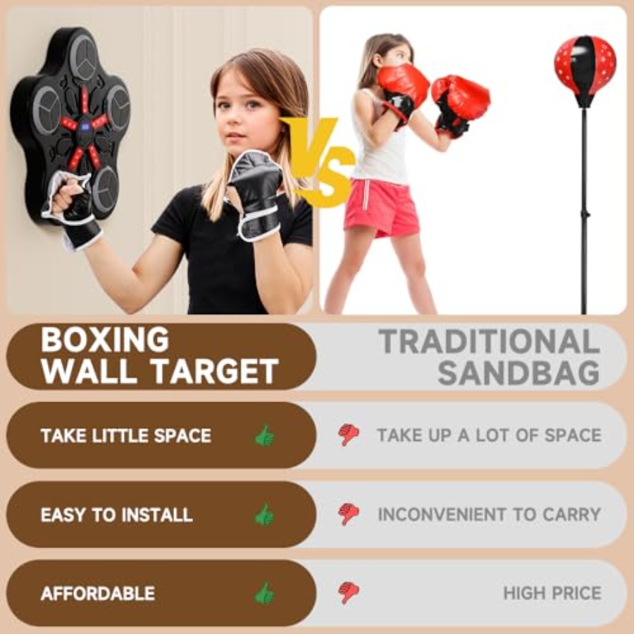 Music Boxing Game Machine LED  - Home Gym Wall Mounted avaliação e preço