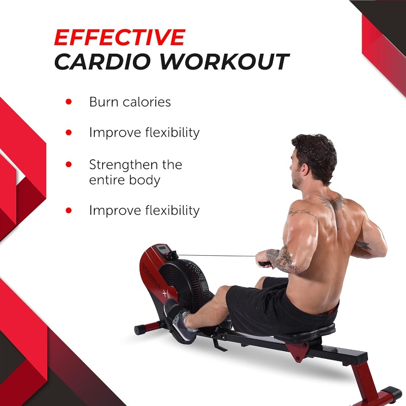 Stamina ATS Air Rower Machine  - Home Gym Rowing Machine avaliação e preço