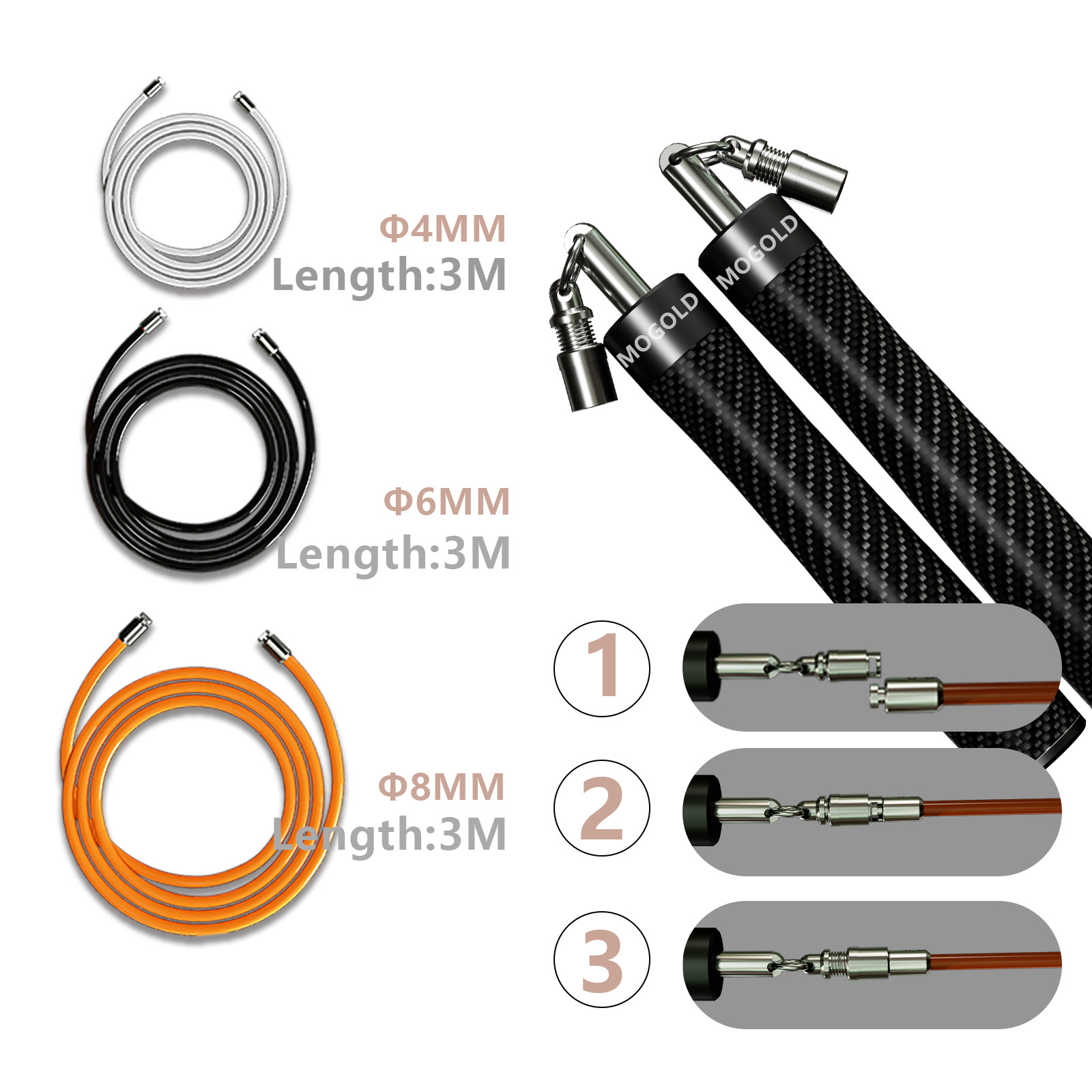MOGOLD High-Speed Jump Rope |  - Speed Parachute Sprint avaliação e preço