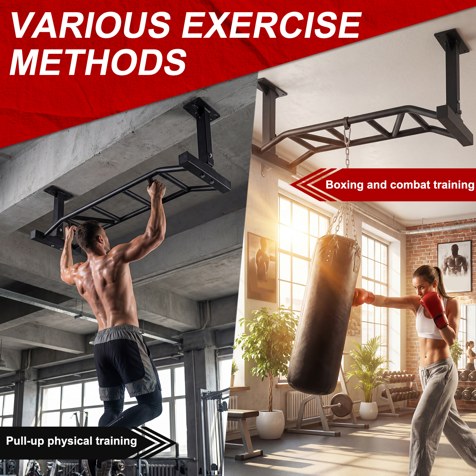 47 Inch Ceiling Mount Pull Up  - Home Gym Upper Body Workout avaliação e preço
