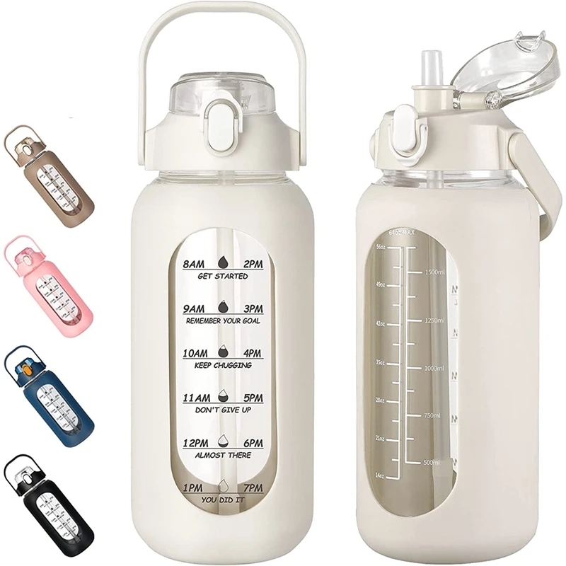 1000ML Glass Water Bottles Wit - Home Gym Kettler avaliação e preço