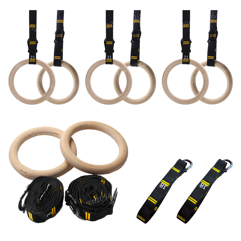 Wood Gymnastics Rings with Adj - Gymnastic Rings Wooden avaliação e preço