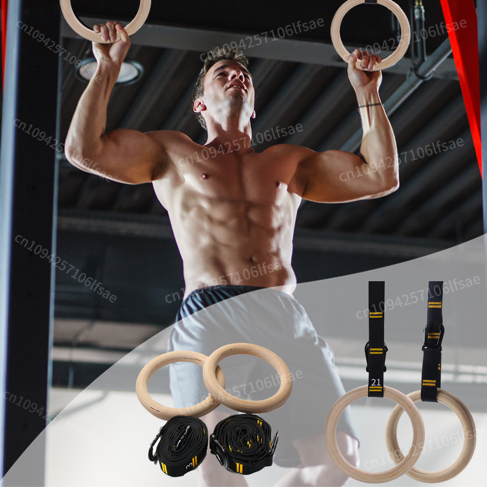 Wood Gymnastics Rings with Adj - Gymnastic Rings Wooden avaliação e preço