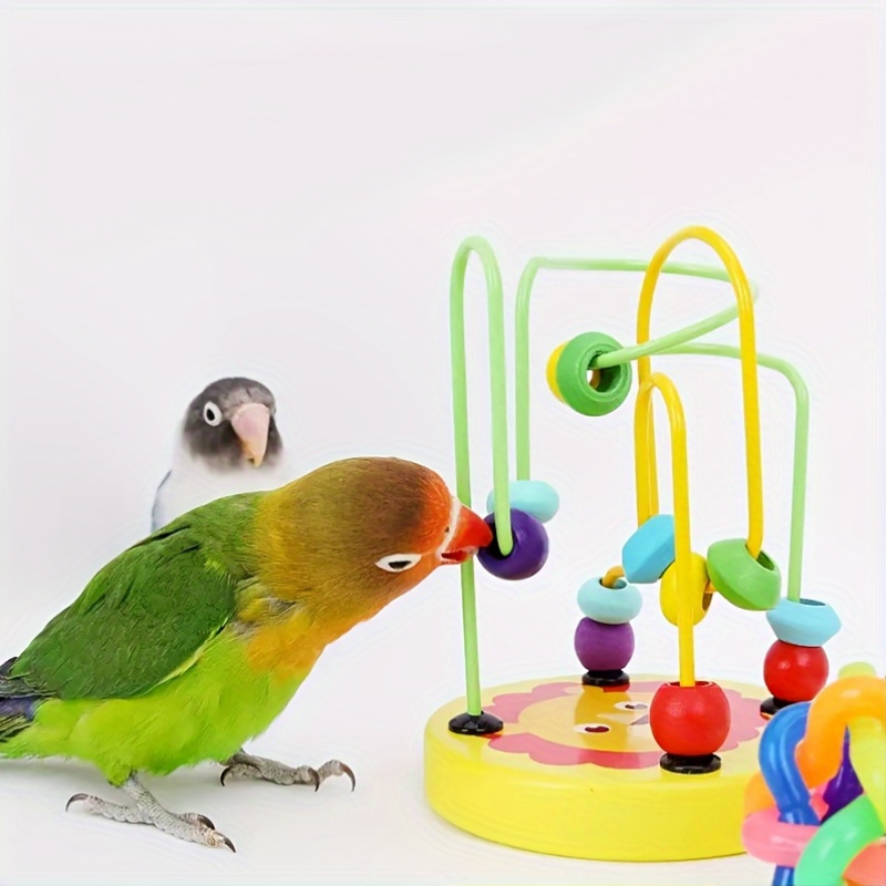 Bird Training Toy Supplies Lov - Gymnastic Rings Wooden avaliação e preço