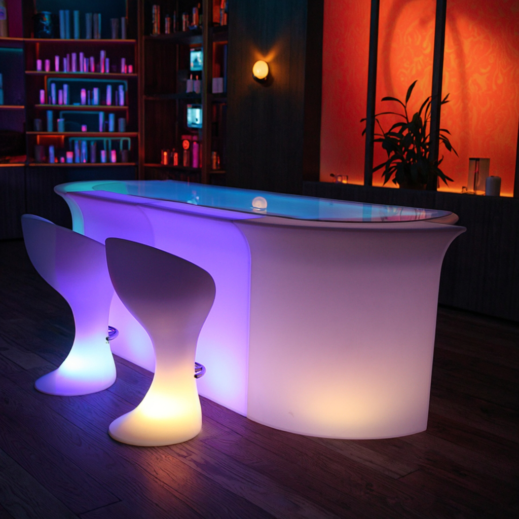 Portable LED Lighted Bar Count - Home Gym Rental avaliação e preço