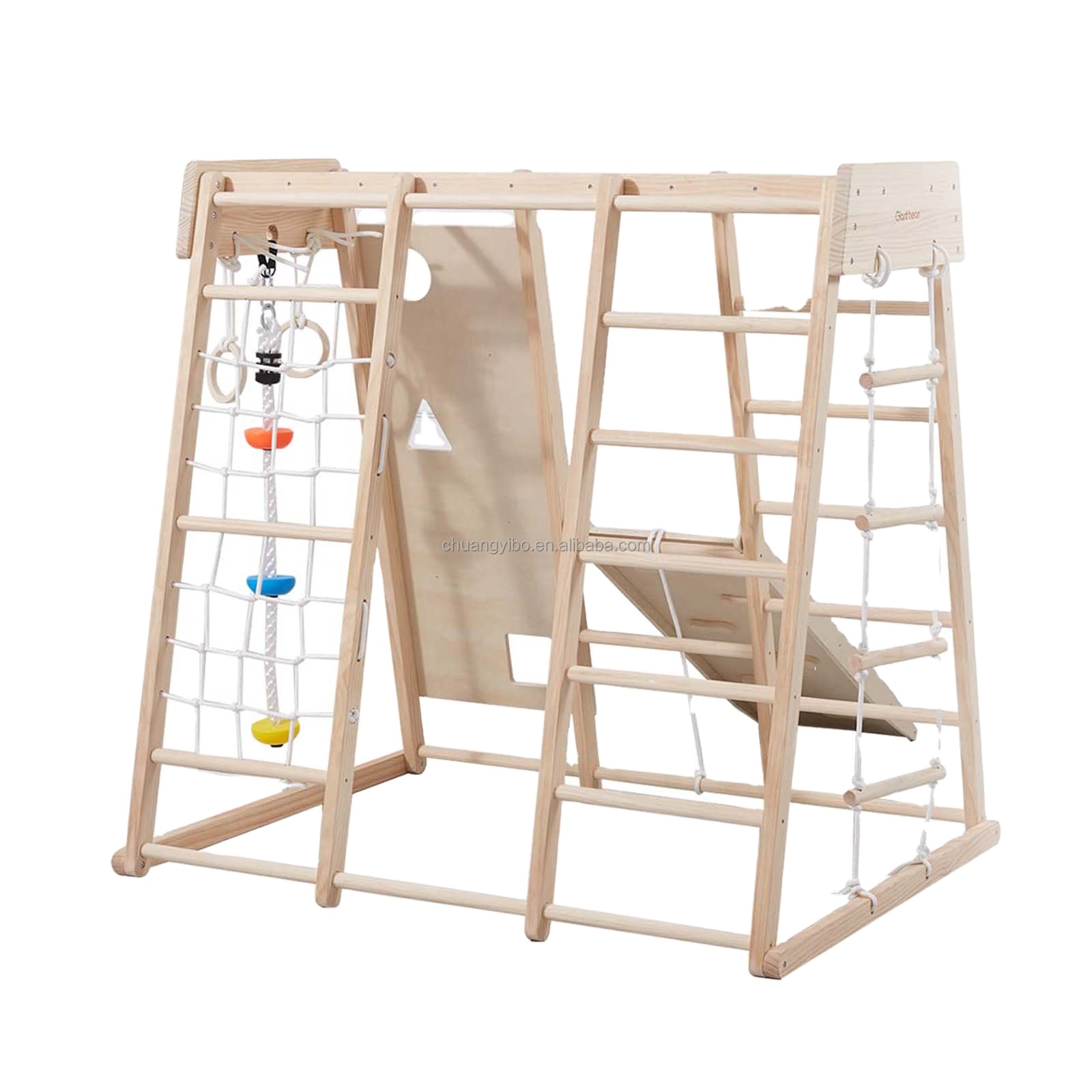 Indoor Playground Jungle Gym T - Gymnastic Rings Wooden avaliação e preço