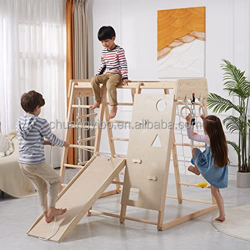 Indoor Playground Jungle Gym T - Gymnastic Rings Wooden avaliação e preço