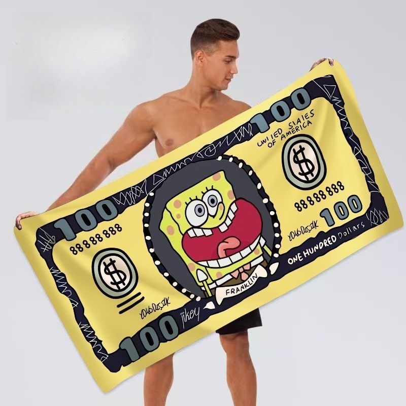 Cartoon SpongeBo Bath Towel fo - Home Gym Japan avaliação e preço