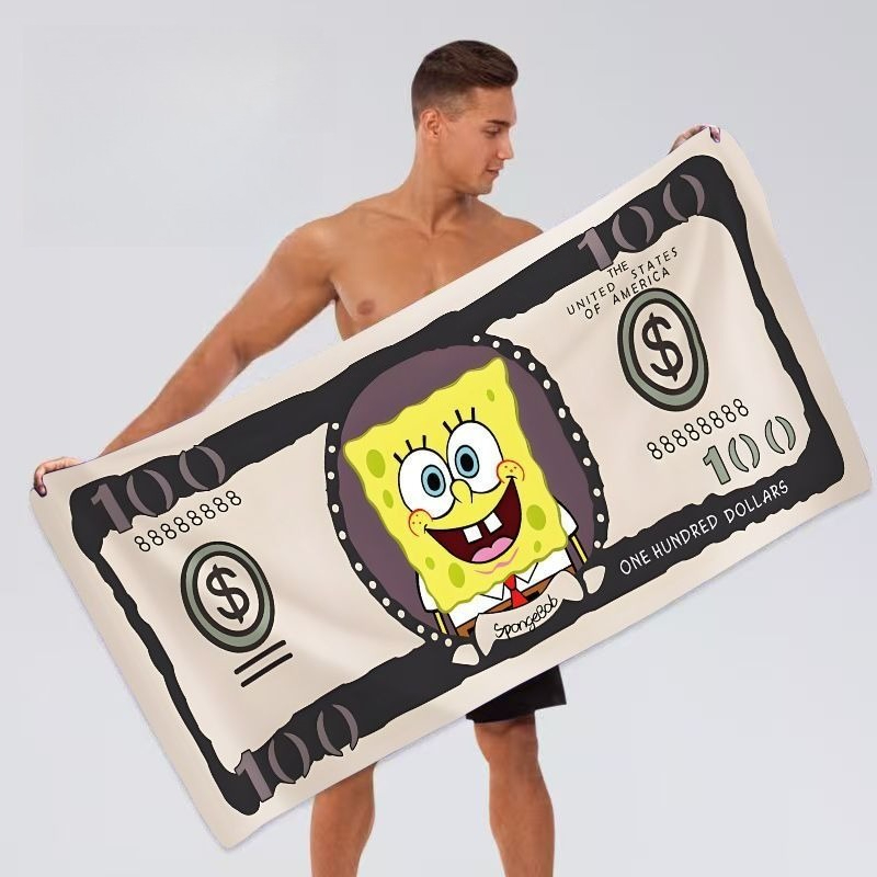 Cartoon SpongeBo Bath Towel fo - Home Gym Japan avaliação e preço