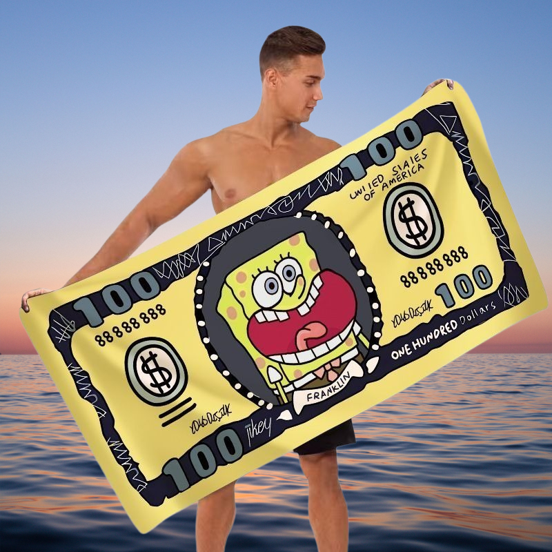 Cartoon SpongeBo Bath Towel fo - Home Gym Japan avaliação e preço