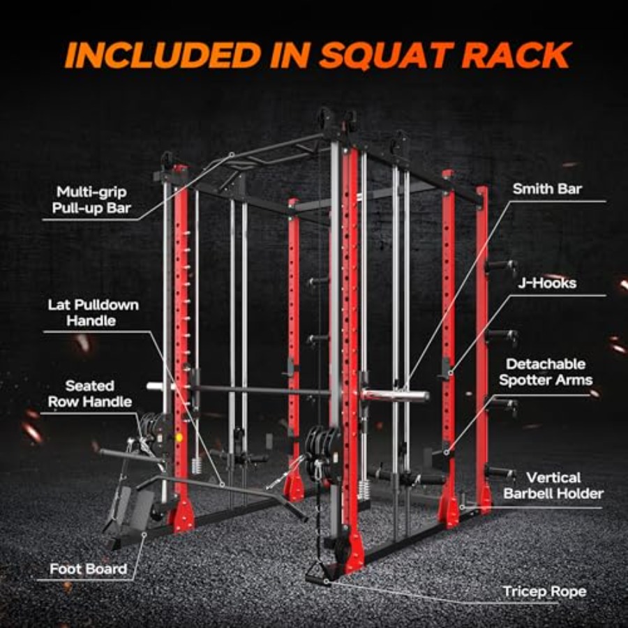 All-in-One Power Rack with Smi - Home Gym One Machine avaliação e preço