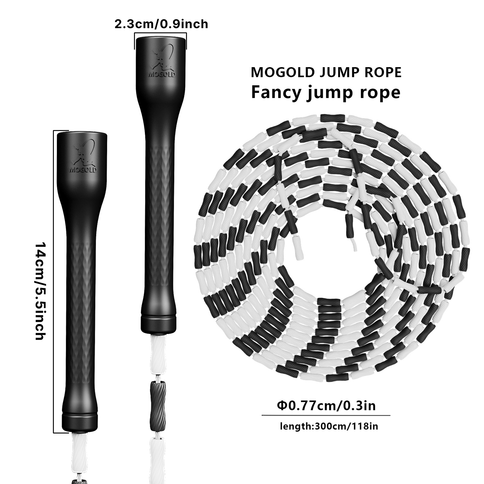 MOGOLD Beaded Jump Rope - Adju - Speed Parachute Sprint avaliação e preço