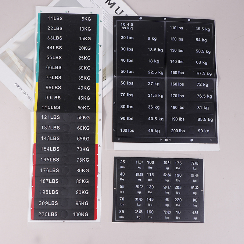 Weight Stack Labels 4.5kg To 1 - Home Gym Equipment Diy avaliação e preço