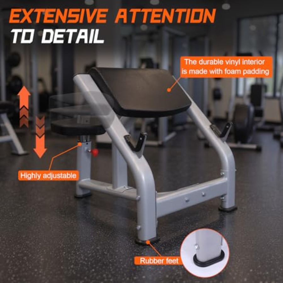 Adjustable Fitness Preacher Cu - Home Gym Upper Body Workout avaliação e preço
