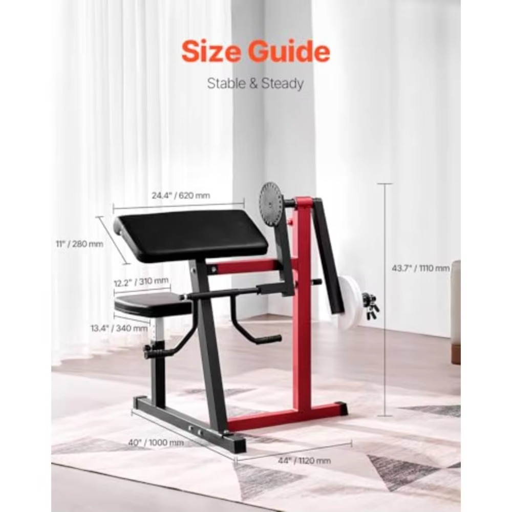 2-in-1 Preacher Curl Machine S - Home Gym Leg Extension Machine avaliação e preço