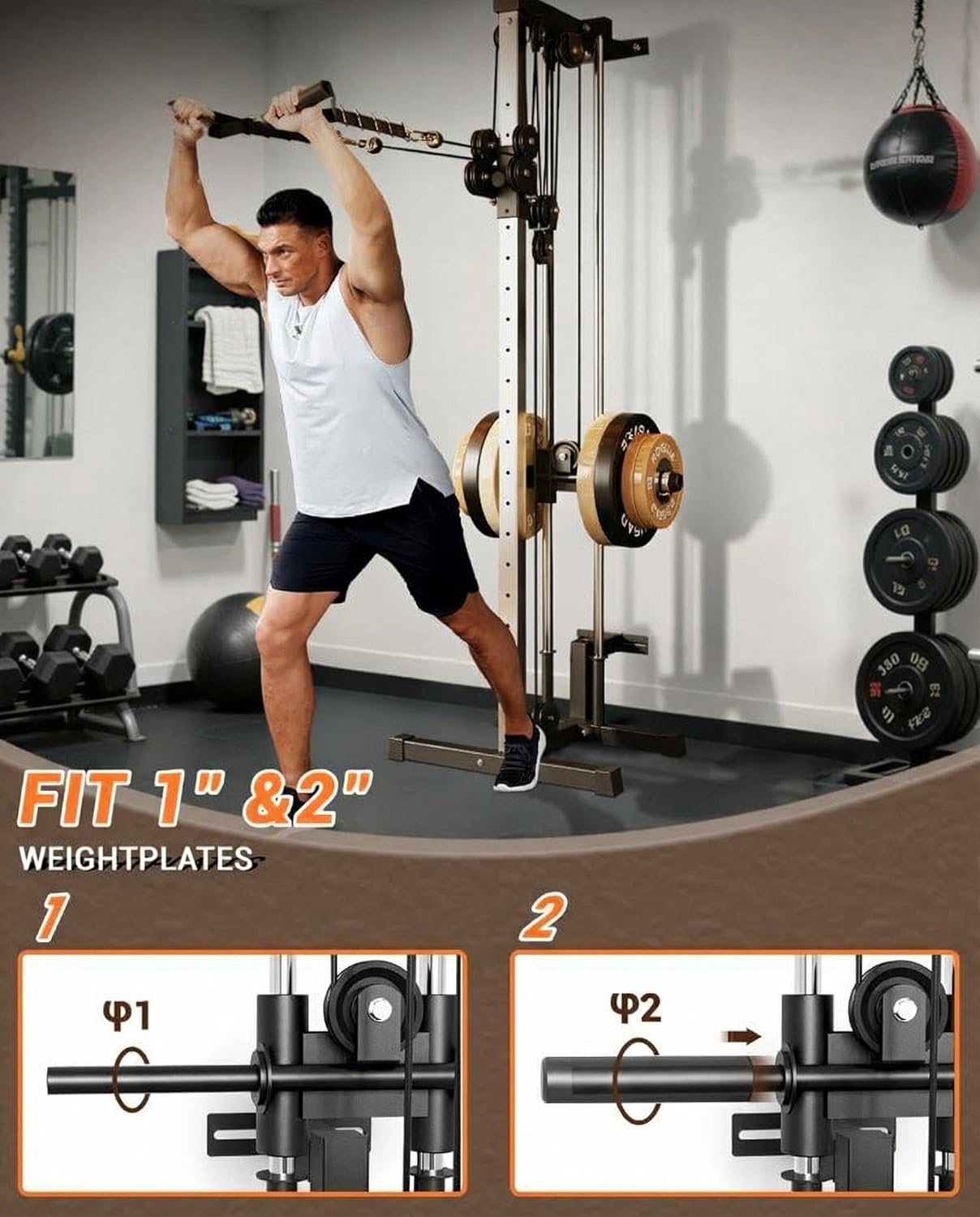 Wall Mount Cable Station Dual  - Home Gym Organization avaliação e preço
