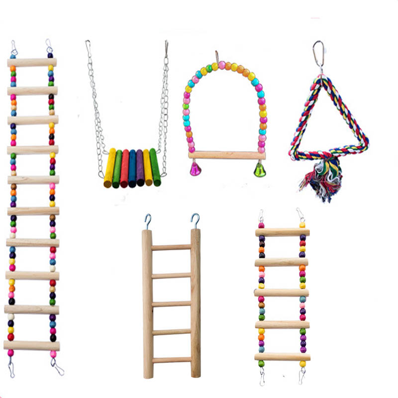 Wooden Bird Toys Small Parrot  - Gymnastic Rings Wooden avaliação e preço