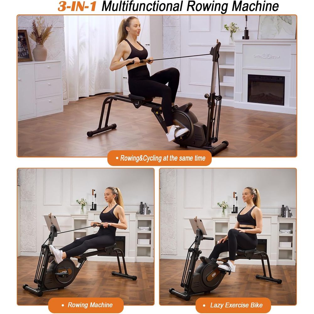 3 in 1 Rowing Machine, Rower w - Home Gym Rowing Machine avaliação e preço