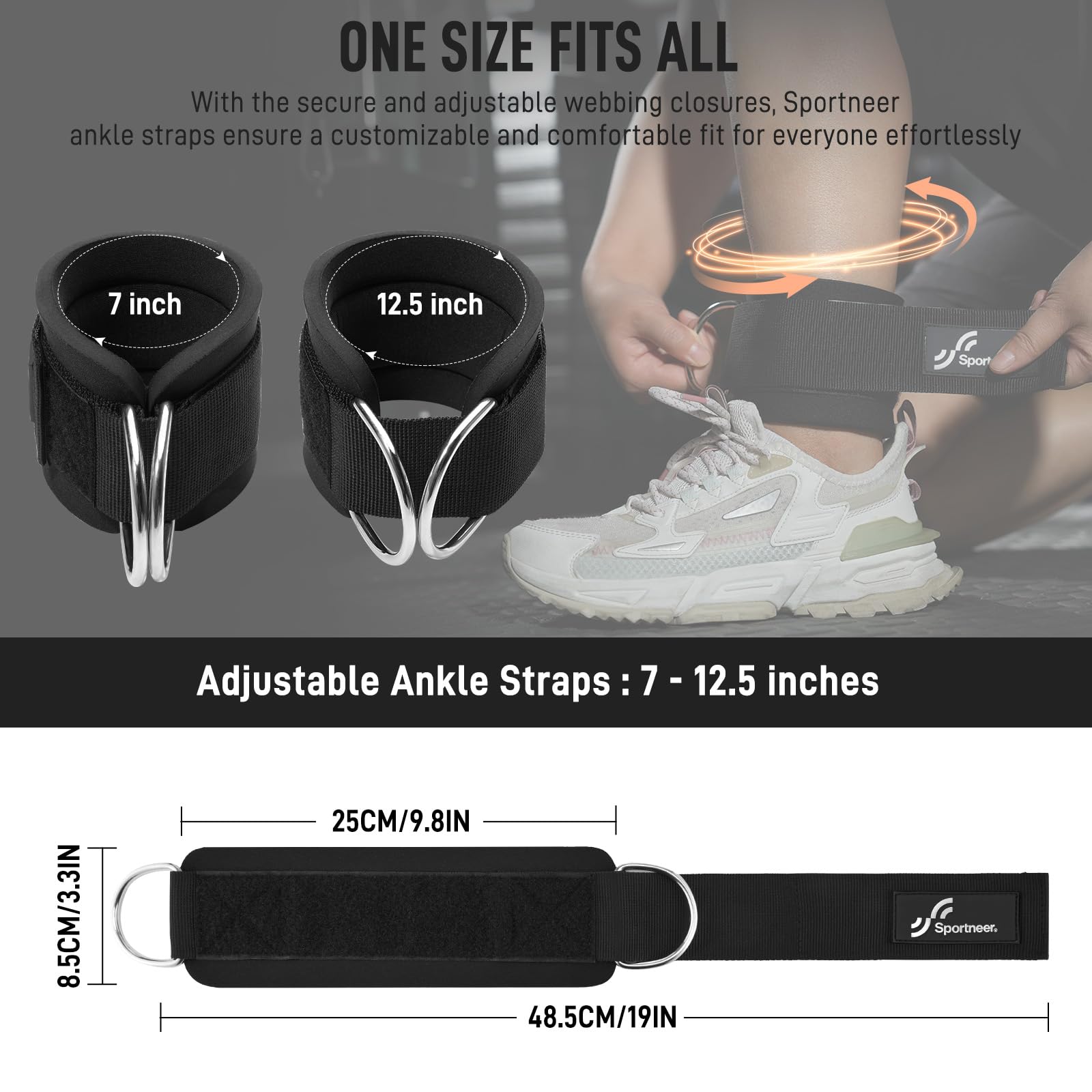 Sportneer Adjustable Ankle Str - Home Gym Leg Extension Machine avaliação e preço