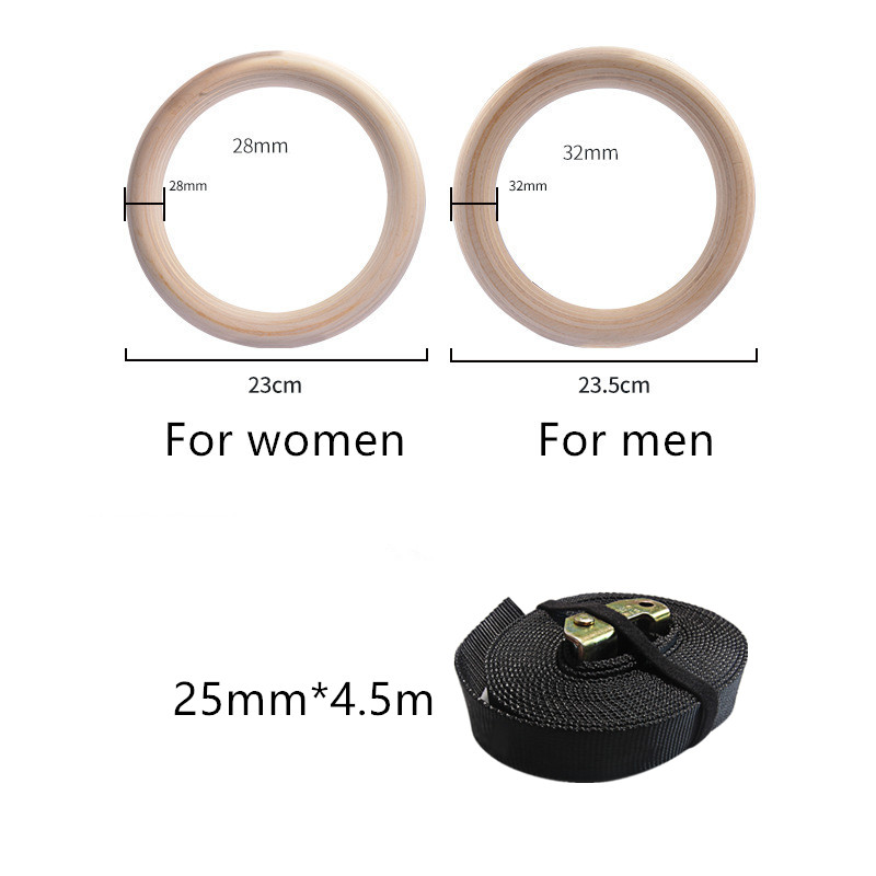 28/32MM Wood Gymnastic Rings N - Gymnastic Rings Wooden avaliação e preço