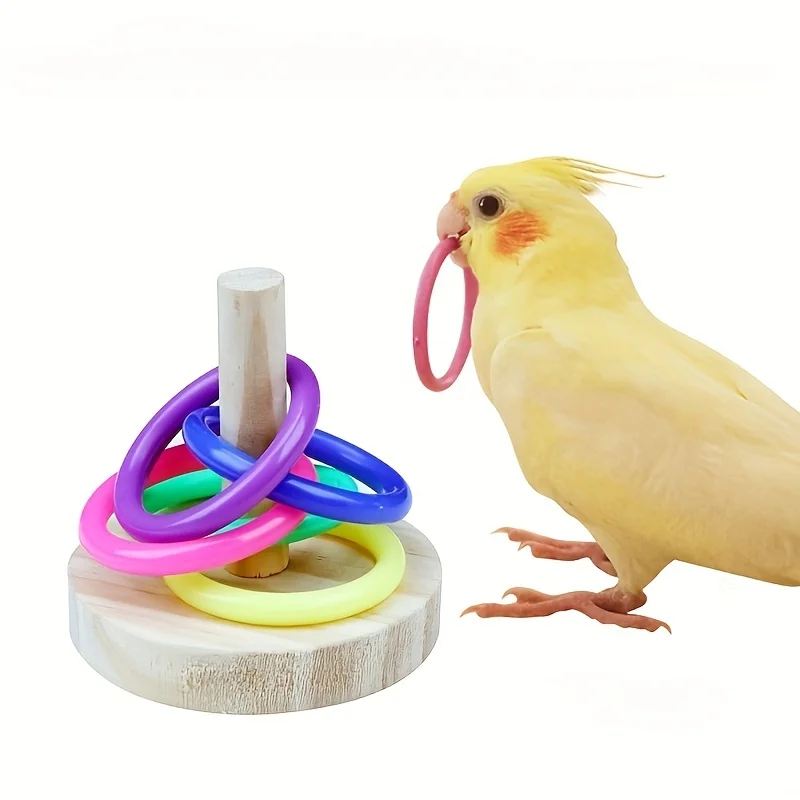 Wooden Interactive Parrot Ring - Gymnastic Rings Wooden avaliação e preço