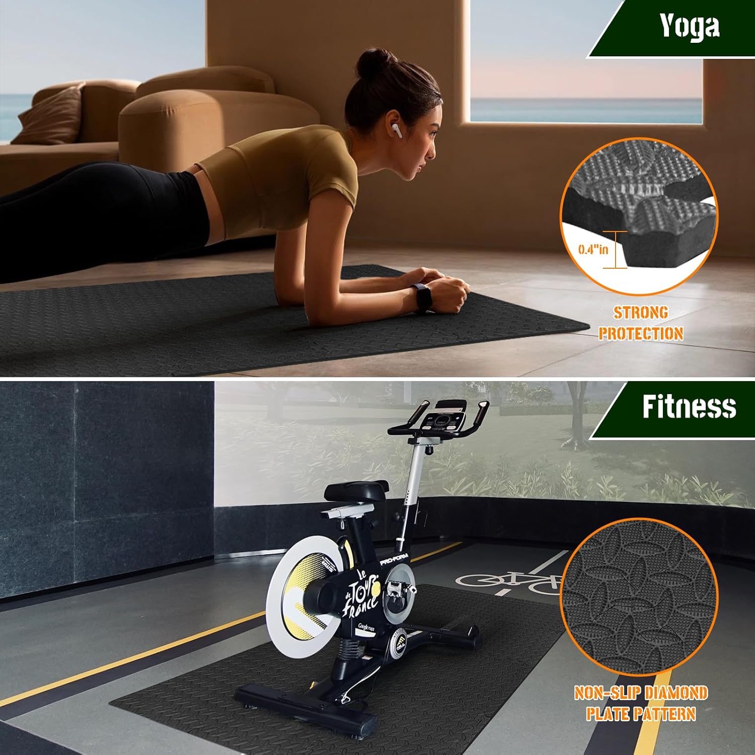 60cm EVA Foam Gym Floor Mats 8 - Home Gym Technogym avaliação e preço