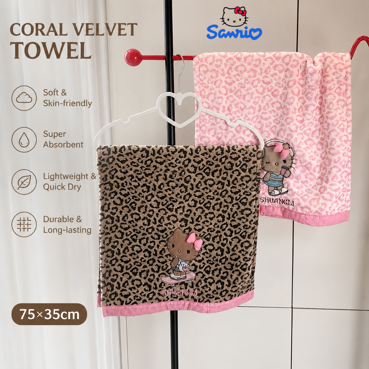 Sanrio Hello Kitty Towel Coral - Home Gym Japan avaliação e preço