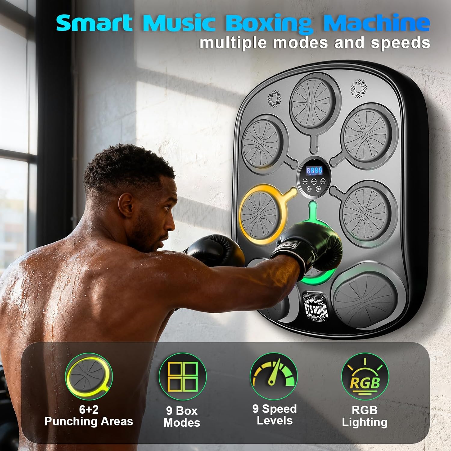 Smart Music Punching Machine w - Home Gym Wall Mounted avaliação e preço