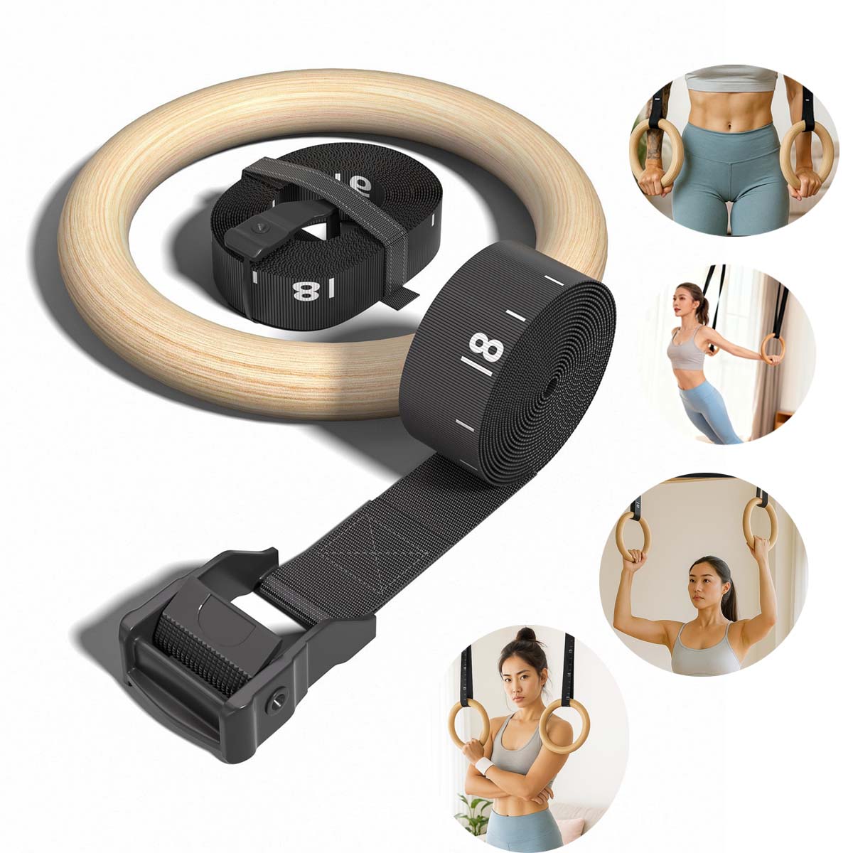 Adjustable Wood Gymnastics Rin - Gymnastic Rings Wooden avaliação e preço